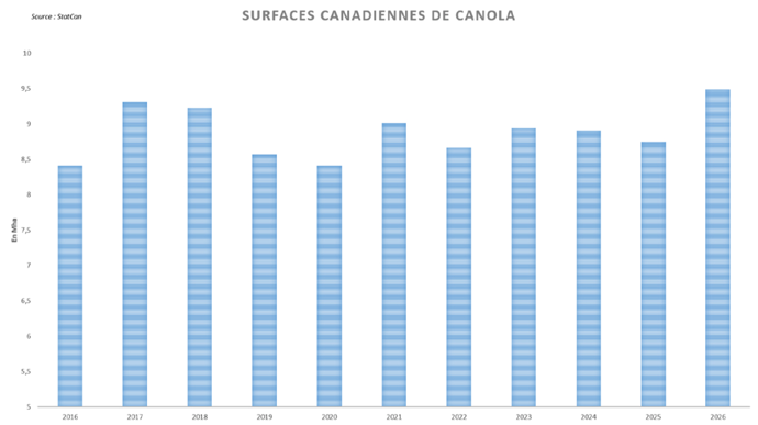 Le Canada pénalise à son tour les prix du colza